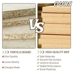 COSIEST Nightstands With 1-Drawer And Storage Shelf - Walnut-2PCS -Baxton Acme Shop 6d17a036 97a0 401f 8072 7cdd1e105555