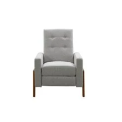 Abbyson Asher Mid Century Modern Grey Fabric Pushback Recliner - Grey -Baxton Acme Shop 6d6ca587 ac62 4973 a391 8003bb6a34af