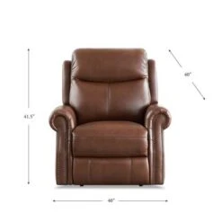 Hydeline Royce Zero Gravity Power Recline And Headrest Top Grain Leather Recliner With Built In USB Ports - Pecan Brown -Baxton Acme Shop 6f39a56c 2330 4a51 a629 c4c37b7f2454