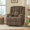 Coosa Indoor Pillow Tufted Massage Recliner By Christopher Knight Home - Black + Brown -Baxton Acme Shop 6fc78142 05c5 4ea0 bff5 961eb728b0ad
