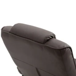 HOMCOM Massaging Faux Leather Recliner Chair And Ottoman Set For Living Room, Bedroom, Or Office, Brown - Brown -Baxton Acme Shop 7079143f 97bc 4273 bdef da0e8e25a85b