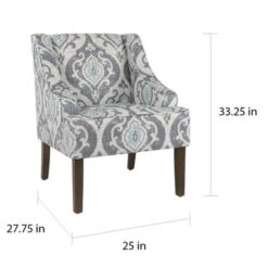 Copper Grove Boulogne Swoop Arm Chair - Blue -Baxton Acme Shop 71daf4a8 7bc4 4a69 9dd3 28e876fe7d60