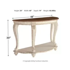 White/Brown Realyn Sofa Table -Baxton Acme Shop 721ebf16 6416 4bd1 9b41 48779296af62