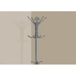 Coat Rack/ Hall Tree/ Free Standing/ 12 Hooks/ Entryway/ 70"H/ Bedroom/ Metal/ Grey/ Contemporary/ Modern -Baxton Acme Shop 72244373 2926 440c 9acd 6b4d393bda4b