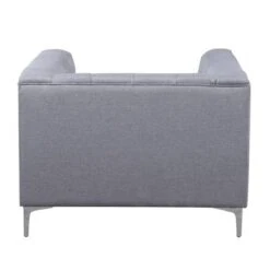 Chic Home Capone Tufted Linen Club Chair - Smoke -Baxton Acme Shop 727090ee 0875 4e7a 8060 625df7c7c070