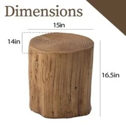 COSIEST Indoor Faux Wood Tree-Trunk Log Stool - 1pc - Light Brown -Baxton Acme Shop 7316dac3 ff85 476c 97f1 f68938a7b2a7