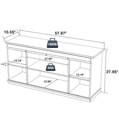 TV Stand 2 -shelf For TVs 32'' Up To 65'',Barn Door,Adjustable Shelf,Larger Storage Space - Espresso 13 TV Stand 2 -shelf For TVs 32'' Up To 65'',Barn Door,Adjustable Shelf,Larger Storage Space - Espresso - Image 11