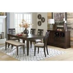 Wood Veneer Side Chair With Flared Back Legs, Dark Brown, Set Of 2 - Brown - Set Of 2 -Baxton Acme Shop 73859c28 ee24 4720 a73f 83151d362c53