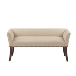 Indigo Cream Accent Bench -Baxton Acme Shop 73b5a779 7bb6 498c bb5c 189db970d58d