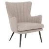 Jenson Accent Chair With Fabric And Grey Legs - Oatmeal