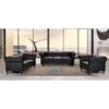 Brooks Classic Chesterfield 3-Piece Living Room Set-Chair Loveseat & Sofa - Black -Baxton Acme Shop 74711682 3820 49d1 b64b a7449a69debf