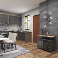 Gray Metal Industrial Cabinet With Numbers And Text - 17"W X 36"L X 32"H - Grey - Square -Baxton Acme Shop 74e404f9 8b10 4552 9d1f 73fd57ce3d5c