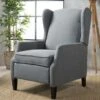 Wescott Wingback Pushback Recliner By Christopher Knight Home - Charcoal -Baxton Acme Shop 7521f5be 6c45 4a2b a1f8 e370b0831f90