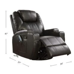 PU Upholstered Rocker Recliner With Swivel - Brown 15 PU Upholstered Rocker Recliner With Swivel - Brown -Baxton Acme Shop 7556ffea c607 4b2d a872 60ece2b69223
