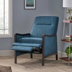 Veatch Contemporary Upholstered Pushback Recliner By Christopher Knight Home - Charcoal + Dark Walnut 28 Veatch Contemporary Upholstered Pushback Recliner By Christopher Knight Home - Charcoal + Dark Walnut -Baxton Acme Shop 75930537 80df 4749 907f 01938f70627d