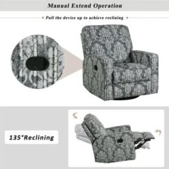Merax Manual 360 Degree Swivel And Rocking Recliner Chair With Padded Seat - Multi -Baxton Acme Shop 75b2d7ac 1c83 4f9b 98d1 aaac96e73005
