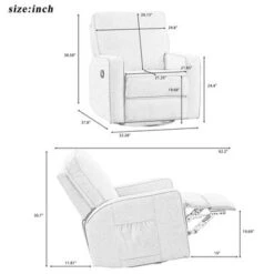 Merax Manual 360 Degree Swivel And Rocking Recliner Chair With Padded Seat - Multi -Baxton Acme Shop 76f43492 6459 4903 9b24 6356ddf5625a