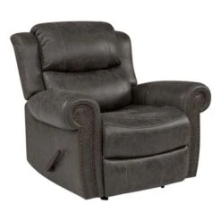 Copper Grove Dilsen Extra Large Rolled Arm Rocker Recliner Chair - Saddle Brown -Baxton Acme Shop 7710d345 95ca 44f3 abbb b24eae7ff73e