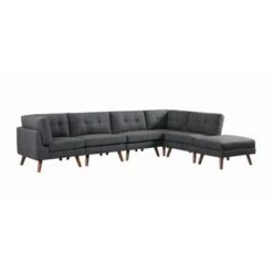 Churchill Rectangular Ottoman Dark Grey