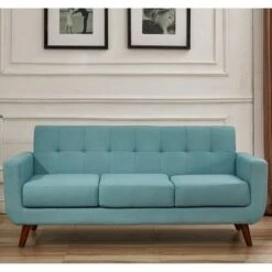 Grace Mid-Century Tufted Upholstered Rainbeau Living Room Sofa, Loveseat, And Chair 3-piece Set - Naples Yellow -Baxton Acme Shop 775c9637 6e89 45ec bf74 5989ef4369e3