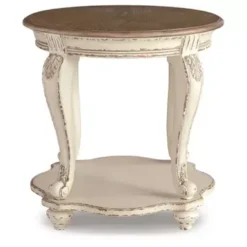 White/Brown Realyn Round End Table -Baxton Acme Shop 77fed1cc 345c 424c b50f c83cf4a70e49
