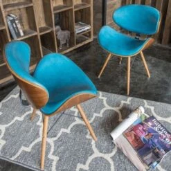Corvus Madonna Mid-century Teal Accent Chair - Two Chairs -Baxton Acme Shop 783c548d 0122 48e3 8574 2637c2d3de8e