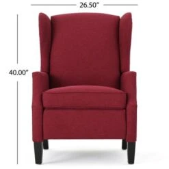 Wescott Contemporary Recliners (Set Of 2) By Christopher Knight Home - Deep Red + Dark Brown -Baxton Acme Shop 7b0f7a68 87ae 4cdb 83d0 fd4407c2ac96
