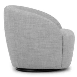 Poly And Bark Alma Swivel Lounge Chair - Crema White Boucle -Baxton Acme Shop 7b42e8d9 6f64 4798 a802 35db15b45332