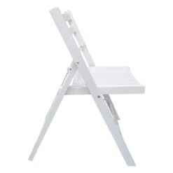 Nestfair White Slatted Wood Folding Chair(Set Of 4) - White -Baxton Acme Shop 7ba7dd0c d552 4e2d a3a3 3beb09ec928d