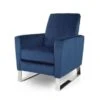 Brightwood Modern Velvet Recliner W/ Steel Legs By Christopher Knight Home - Cobalt,Silver -Baxton Acme Shop 7bf0aa88 44ff 4580 a9cc cb0640760b43