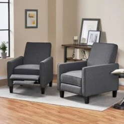 Darvis Recliners (Set Of 2) By Christopher Knight Home - Moss Gray + Dark Brown -Baxton Acme Shop 7d14cb94 5279 495a aa72 a5328ee47a69