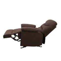 Copper Grove Brettenham Plush Chocolate Microfiber Recliner Chair - Chocolate -Baxton Acme Shop 7dd8477c 6fca 47a4 b489 553d0d53fd55