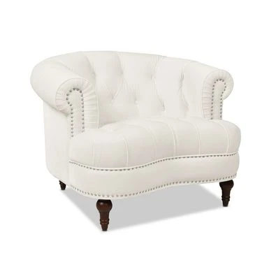 La Rosa Victorian Tufted Upholstered Accent Chair - Opal Grey Velvet 14 La Rosa Victorian Tufted Upholstered Accent Chair - Opal Grey Velvet - Image 12