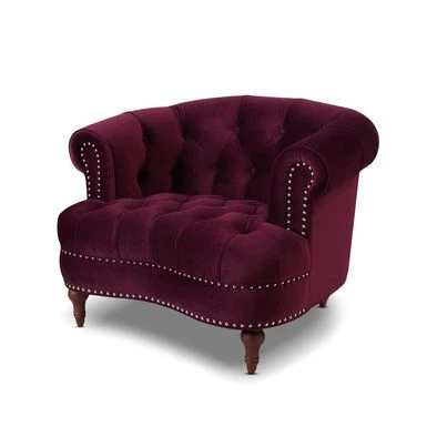 La Rosa Victorian Tufted Upholstered Accent Chair - Opal Grey Velvet 19 La Rosa Victorian Tufted Upholstered Accent Chair - Opal Grey Velvet - Image 17