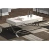 2-drawer Rectangular Coffee Table Glossy White And Chrome -Baxton Acme Shop 7ebe8b80 397d 42ae 9278 ce9ac1976235