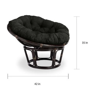 Bali 42-inch Papasan Chair With Microsuede Cushion - Spice 15 Bali 42-inch Papasan Chair With Microsuede Cushion - Spice - Image 13