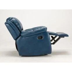 Charleston Leather Gel Glider Rocker Recliner By Greyson Living - Blue -Baxton Acme Shop 7f91b734 147c 46e2 bd90 966c38770977