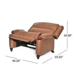 Leet Faux Leather Oversized Pushback Recliner By Christopher Knight Home - Espresso/ Cognac Brown -Baxton Acme Shop 7feed7e8 43dc 4606 a173 d654f45c9900