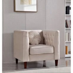 Fancher Kittleson Classic Chesterfield Chair - Black -Baxton Acme Shop 80fe363b 5d12 4177 92e3 f86bd5da2f97