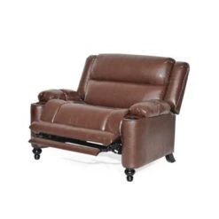 Leet Faux Leather Oversized Pushback Recliner By Christopher Knight Home - Espresso/ Dark Brown -Baxton Acme Shop 81a58c60 a3bb 450d 8998 7b625aa432ed