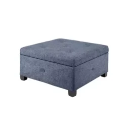 Penelope Square Blue Ottoman -Baxton Acme Shop 81b9a506 196f 421e 8223 8d77b011a59d