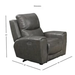 Copper Grove Fyti Top Grain Leather Power Reclining Chair - Grey -Baxton Acme Shop 820e72f2 c9d0 499d a00a 7ca6f1c51236