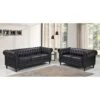 Brooks Classic Chesterfield 2-Piece Living Room Set-Loveseat & Sofa - Black -Baxton Acme Shop 8498de5b d77e 43e7 95b5 7ad1ffeeb867