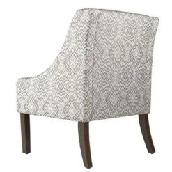HomePop Swoop Accent Chair In Tonal Gray - Grey -Baxton Acme Shop 851f9783 36a8 4d4c 8ea6 ea5d6bce174f