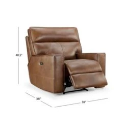 Abbyson Easley Top Grain Leather Dual Power Recliner - Camel -Baxton Acme Shop 860e7881 a7a8 41c5 8685 8839b66d62f4