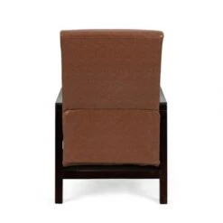 Fernhill Faux Leather Upholstered Pushback Recliner By Christopher Knight Home - Cognac Brown/ Dark Espresso -Baxton Acme Shop 874a6f8d ca1e 4f09 99fd adf2e96481ac