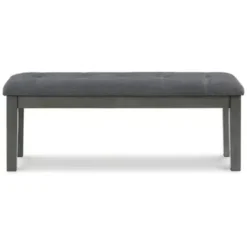 Two-tone Gray Hallanden Large Upholstered Dining Room Bench -Baxton Acme Shop 877c8a15 7c3e 4bbc be8f f3d34ea50e38