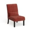 Porch & Den Vista Armless Chenille Accent Chair W/ Kidney Pillow - Red -Baxton Acme Shop 878a6167 9d3c 4e6e a916 c124b0e4bb15