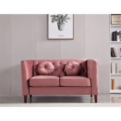 Fancher Kittleson Classic Chesterfield 2 Pieces Livingroom Set - Beige -Baxton Acme Shop 887a2ca0 c1b9 4568 95da d4f4b189904e