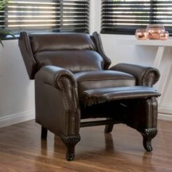 Tauris PU Leather Recliner Club Chair By Christopher Knight Home - Brown -Baxton Acme Shop 88940d8d 7d12 4707 98da fde9dcc0e1d3